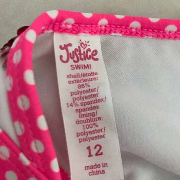 Girls Size 12 Justice Swimming Suit - Picture 3 of 4